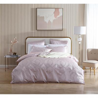 Platinum Seville Blush Yarn Dyed Metallic Jacquard Quilt Cover Set | King Bed | Blush